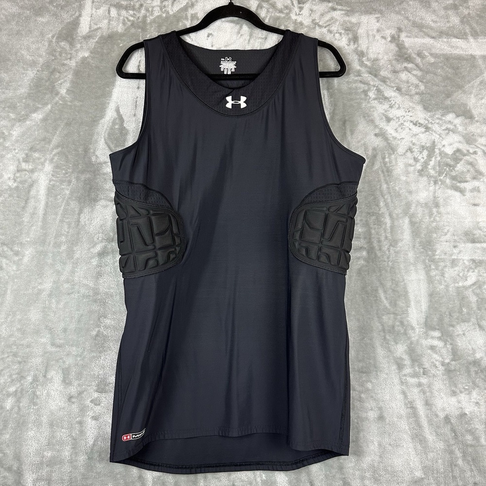 Under Armour MPZ Men's XXL Black Basketball Athletic Padded Compression Tank Top